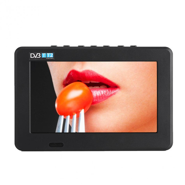 Freeshipping Mini 7inch DVB-T-T2 Digital Analog Television 800x480 Resolution Portable TV Support PVR Support USB/TF Card