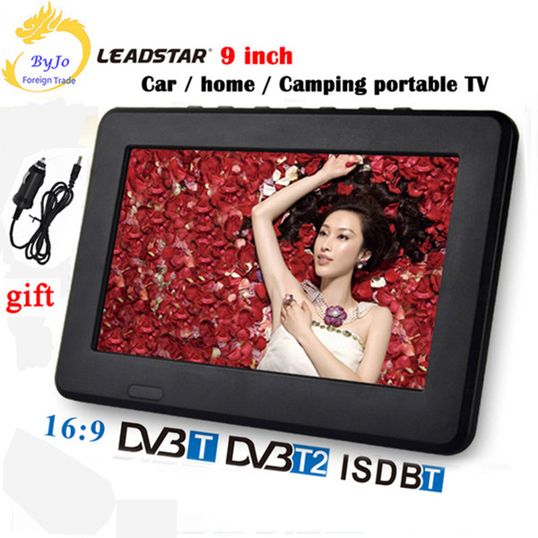 LEADSTAR D9 LED TV Portable digital TV player 9 Inch DVBT2 DVBT Analog all In one Mini tv led display Support record program led car