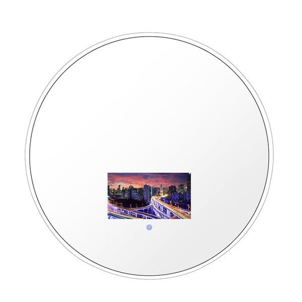 Soulaca Square Round Framed Android Bathroom Hotel Waterproof Smart Mirror TV with 15.6