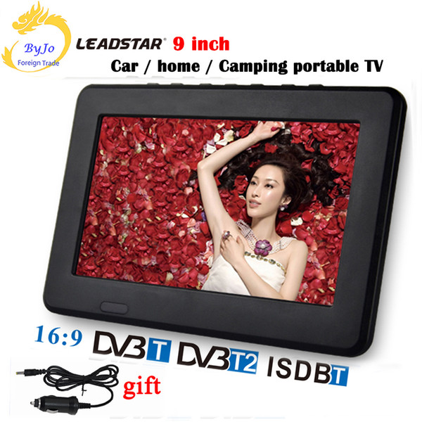 LEADSTAR D9 LED TV Portable digital TV player 9 Inch DVBT2 DVBT Analog all In one Mini tv led display Support record program led car