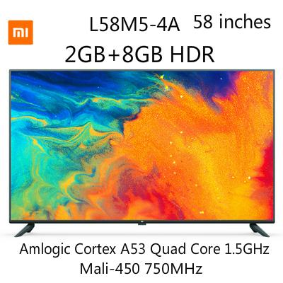 Xiaomi Smart Tv 4A L58M5-4A 58 inch Cortex A53 quad core 1.5GHz 750MHz voice search 4K HDR 2G 8G shock sound HDMI USB S/PDIF