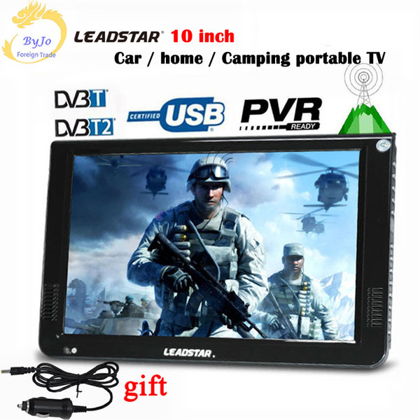 LEADSTAR D10 Portable digital TV player 10 Inch DVBT2 DVBT Analog all n one Mini tv led display Support record hd led TV program LCD car