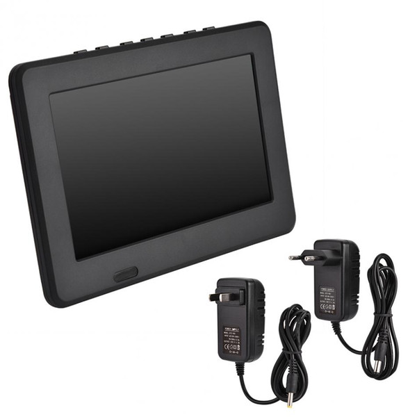 Freeshipping 7 Inches Car Portable TV Rechargeable Digital Color Television Player TFT-LED Screen with EU US Adapter Optional