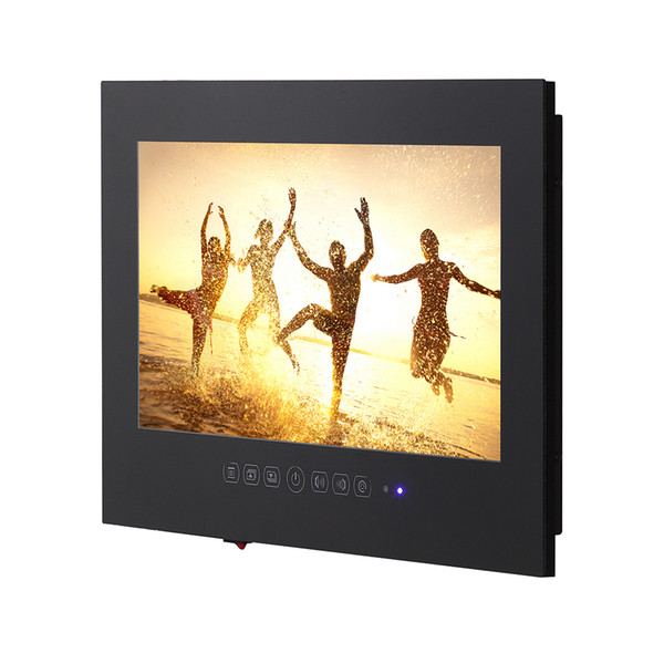 15.6inch Black Waterproof LED TV Bathroom Complete to Install flat Screen HD Frameless LED TV