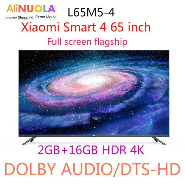 original Xiaomi Smart 4 65 inch 7.5mm Ultra-thin L65M5-4 2GB 16GB HDR 4K A53 Quad-core 1.5GHz 4K HD WiFi HDMI Dolby+DTS Television