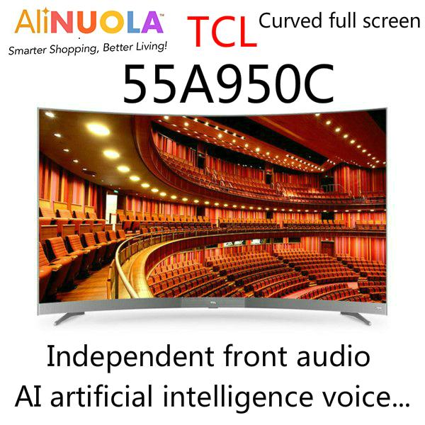 TCL 55A950C 55 inch curved ultra-thin TV 32 core 1.5G+8GB AI artificial intelligence HDR 4K system: TV+OS free shipping!