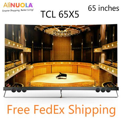 TCL 65X5 new X5 quantum dot full screen surface artificial small T smart TV Stainless steel integrated sound 4.9mm slim body Free DHL