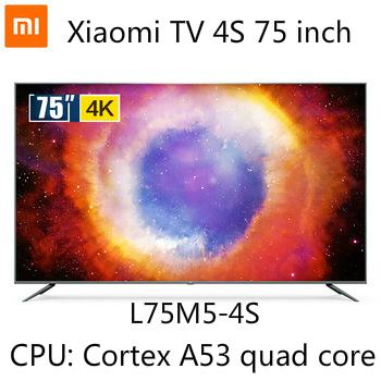 New Xiaomi 4S 75inch Television 4K Smart TV L75M5-4S 4K HDR Metal Body Dolby+DTS PatchWall Operating System Rich Interface Free shipping