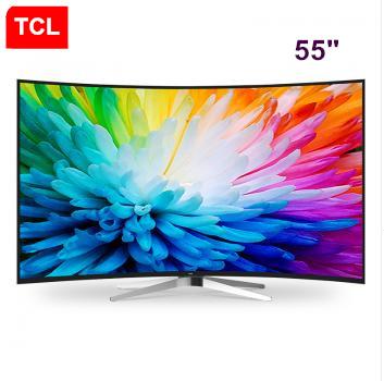 TCL 55 inch 9.9mm slim / NTSC 110% color gamut / original black crystal screen curved Ultra HD 4K TV quantum dot TV