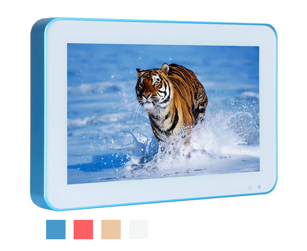 Soulaca 10.6inch Stylish Bathroom IP66 Waterproof Blue/Red/Silver/Gold Frame Mini LED TV HD Ready with Freeview(TV/DC/HDMI)