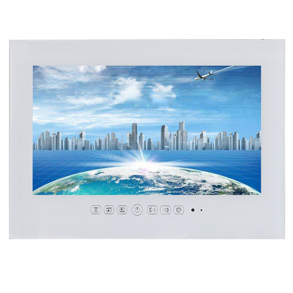 22inch White Color Frameless Waterproof Bathroom Hotel Home LED TV Flat Screen lcd TV Wall Mount