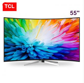 TCL 55 inch 9.9mm slim / NTSC 110% color gamut / original black crystal screen curved Ultra HD 4K TV quantum dot TV