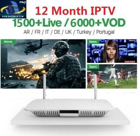 IPTV HKNOKETV PRO Code Android 8.1 Smart TV Set Top Box Q1404 IPTV Europe Belgium Dutch French Arabic IPTV Box