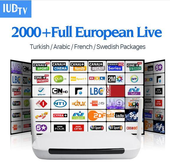 Q9 Europe Arabic IPTV Box Sweden French Belgium Poland IPTV 2000+Channels Android Smart TV Box 1 Year IUDTV IPTV Subscription