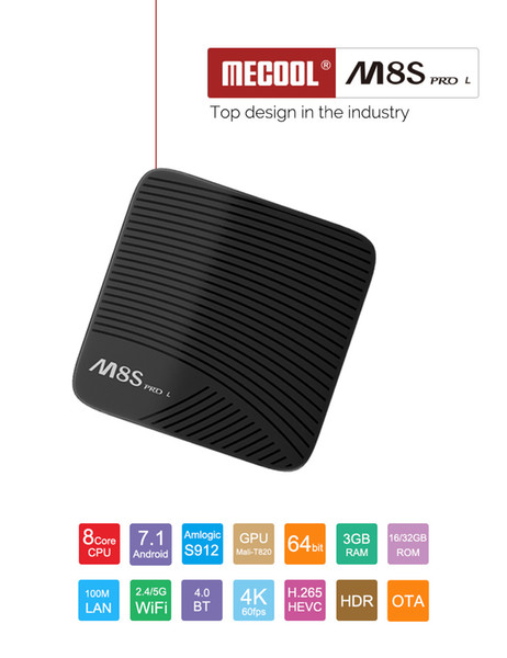 Mecool M8S PRO L 3GB 16GB 32GB TV Box Android Media Player WIFI BT 8 Core CPU HDR OTA