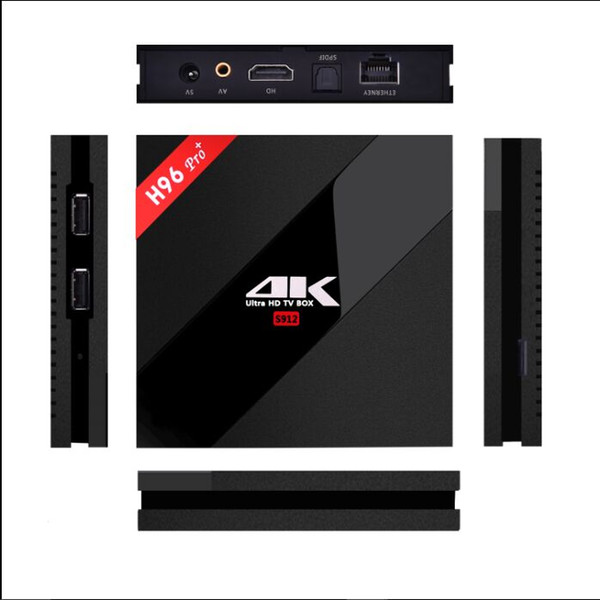 H96 PRO+ TV BOX Amlogic S912 Octa Core ARM 2G/16G Android 6.0 Smart TV Box 2.4G/5.8G WIFI 4K