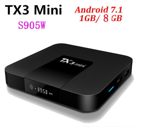 TX3 Mini Smart TV Box Amlogic S905W WiFi Android 7.1 1G+8G 4K HD 1.5GHz Set-top TV Box 2.4GHz Media Player