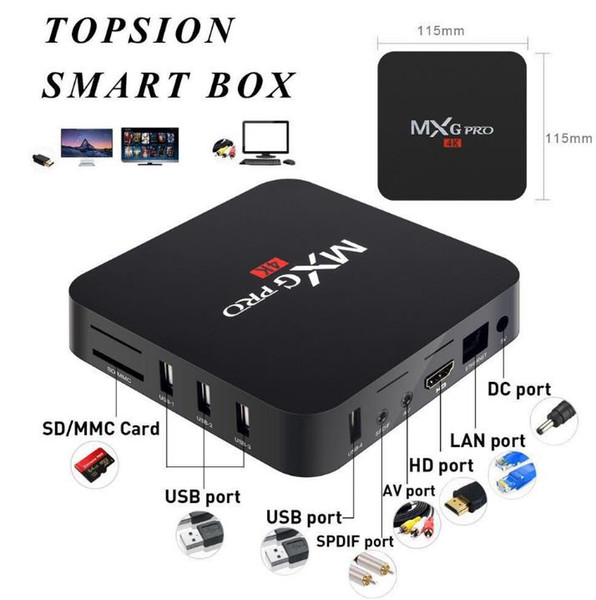 HOT Android 7.1 TV Box MXQ pro 4K Quad Core KD17.3 8G/1G Amlogic S905X S905W Smart TV Box suport WIFI 3D A132