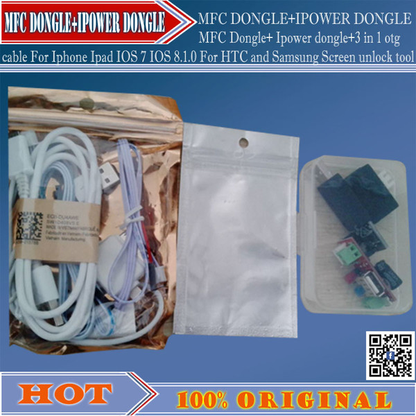 gsmjustoncc New Unlock dongle of MFC Dongle fFor Iphone for All Jailbreak Phone with Ipower dongle and OTG cable