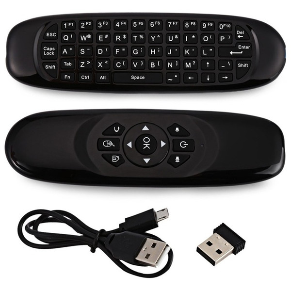 2.4GHz Wireless Gyroscope Fly Air Mouse Game Keyboard Android Remote Controller Rechargeable Keyboards for Smart TV Box Mini PC