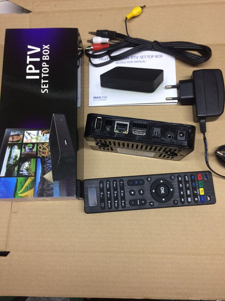 Iptv set with HDMI Mag 250 Same as Mag254 Linux System streaming Iptv STi7105 Streaming box Linux TV Box 256M Media Player MAG250