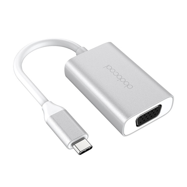 DC54S Dodocool Aluminum Alloy USB-C To VGA Adapter USB Type-C Converter Adaptador USB-C Para VGA TV Parts