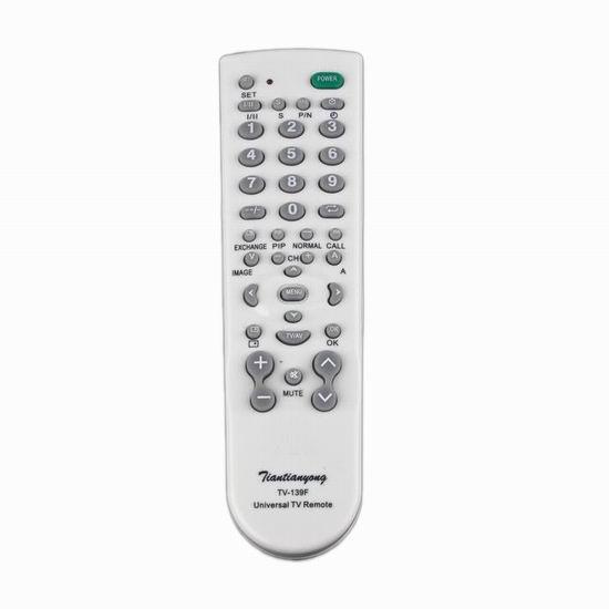 Free shipping 1 Piece New White Super Version White Universal TV Remote Control TV-139F-AJ101