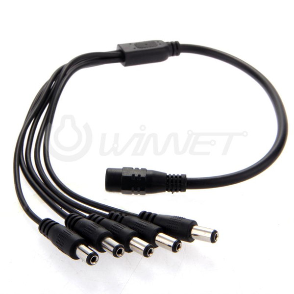 1 to 5 DC Power 5-Port Splitter Adapter Adaptor Cable for CCTV Camera