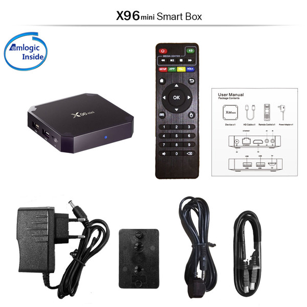 Wechip X96 Mini Tv Box 1G+8G/2G+16G Amlogic S905W Quad Core Support 4K Media Player 2.4G Wifi x96mini Set Top Box