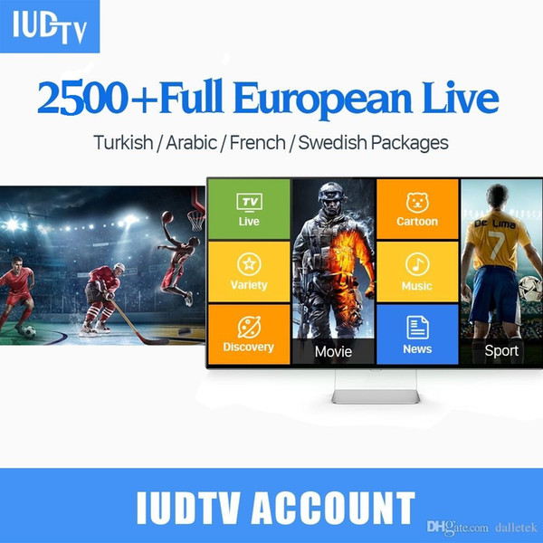 IUDTV IPTV 10month Subscription M3U APK Europe Swedish Portugal Arabic IPTV Subscription OVER 2000 Channels USA Sweden French