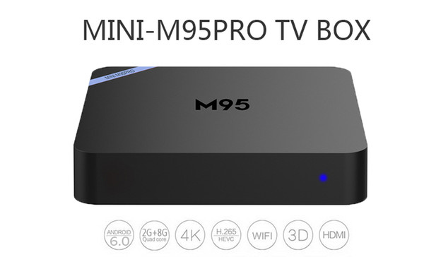 MINI M95 PRO (2G+8G) Android 6.0 TV Box Mini M95 Amlogic S905X Quad Core 16.1 3D smart 4K media player