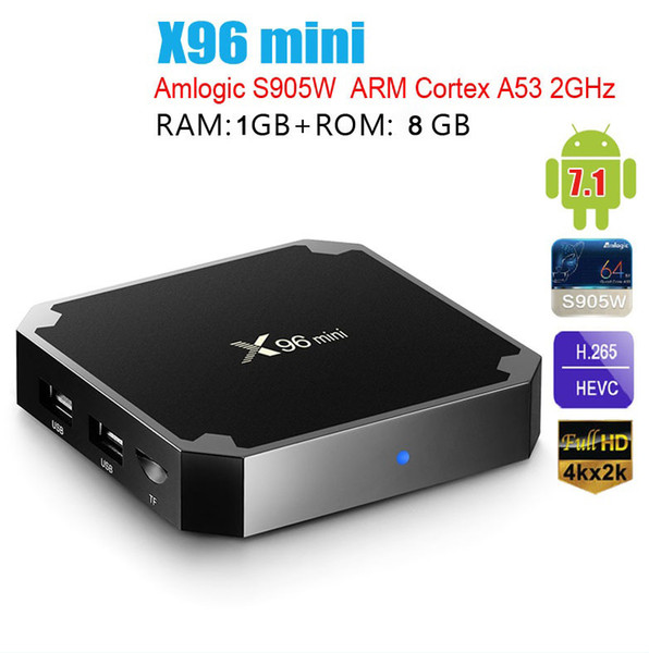 X96 mini Android Box 1GB 8GB Amlogic S905W Android TV Box X96MINI MEDIA PLAYER good quality free shipping By DHL