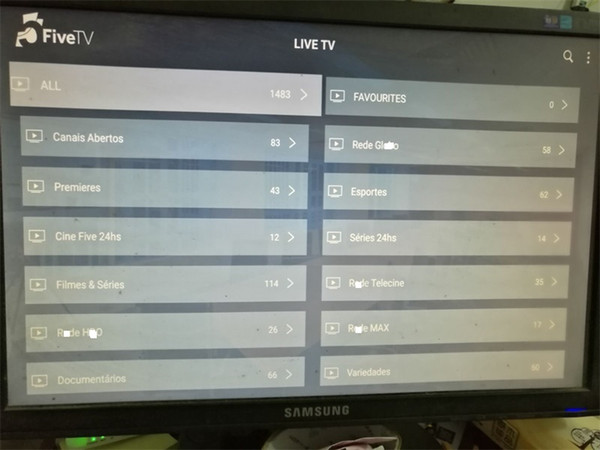 FiveTV app Brazilian Portugal Spanish Latino chile Live TV 4000+ channels 2500+ vod EPG South America IPTV on Smart tv android tv box