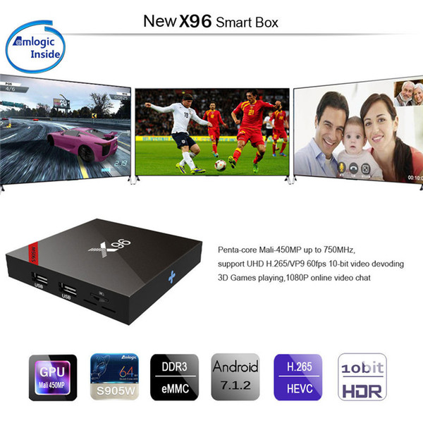 HOT! X96 HD player 2G/16G S905W player Android 7 HD 4k player,android mini pc.TV box.