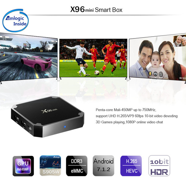 X96 Mini Tv Box 1G+8G/2G+16G Amlogic S905W Quad Core Support 4K Media Player 2.4G Wifi x96mini Set Top Box