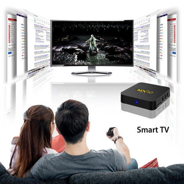 Best selling MX10 4GB 32GB Android 7.1 TV Box RK3328 Rockchip 4K Ultra HD WiFi Streaming Media Player Better T95Z S905W X96 S912 H96