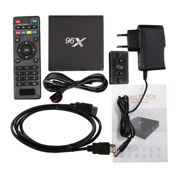 1pcs Professional X96 S905X 2G+16G Amlogic Quad Core Media Set Top Box TV Box EU plug