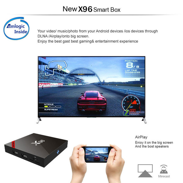 X96 HD player 2G/16G S905W player Android 7 HD 4k player,android mini pc.TV box.