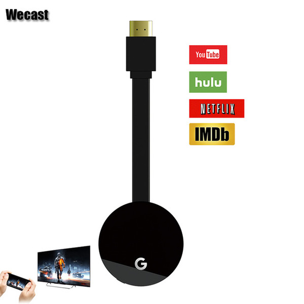 WECAST Miracast Dongle Wireless HDMI TV Stick Airplay DLNA Support Chromecast Smart TV HDTV for Netflix and YouTube Google Chromecast