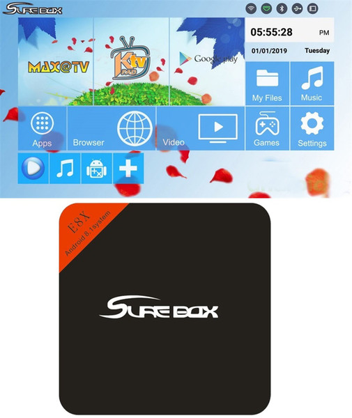 subscription kpadtv IPTV with Africa French France UK USA Canada VOD LIVE TV with free Android 8.1 tv box model E8X 4k h.265 wifi 2.4G+5.8g