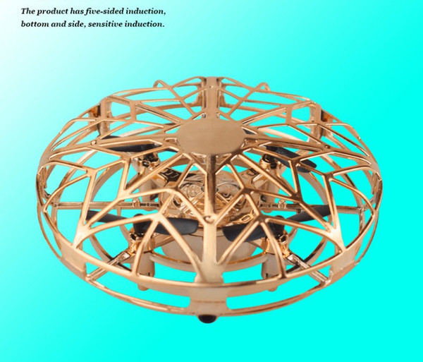 UFO Four-Axis Induction Vehicle Children's Mini-UAV Suspension Setting High Intelligent Barrier Avoidance Boys Toy UFO