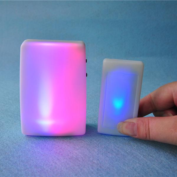 Wireless Doorbell with Colorful Flash Luminescence Digital Music Reminder Service for Deaf People or Old People Calling Door Bell