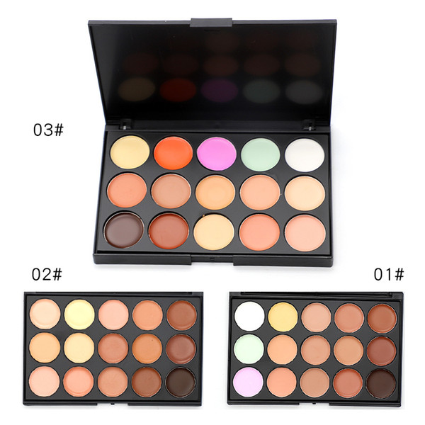 Professional 15 Colors Concealer Foundation Contour Face Cream Makeup Palette Pro Tool for Salon Party Wedding Daily 0605056