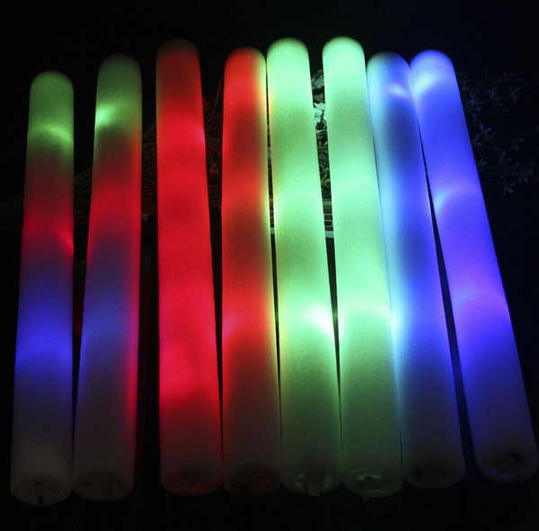 LED Foam Stick Light Up World Cup Foam Sticks Glow Party Flashings Vocal and Whistle Concert Reuseable Hot Luminous Electronics 2019 New