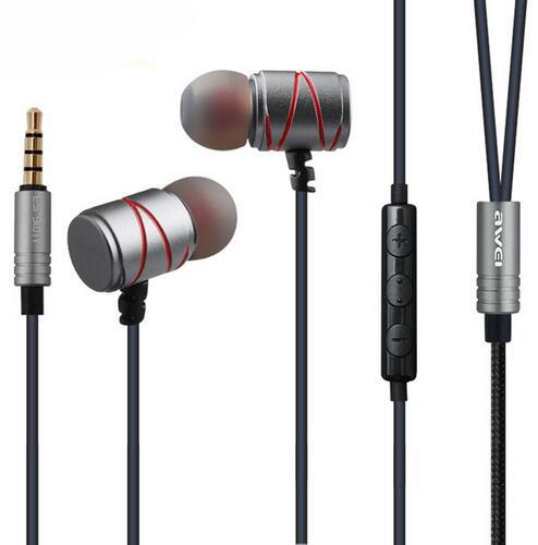 3.5mm Metal Earphone In Ear Wired Control Earphones With Smart Buttons Microphone for tablet PC for Andriod Phones