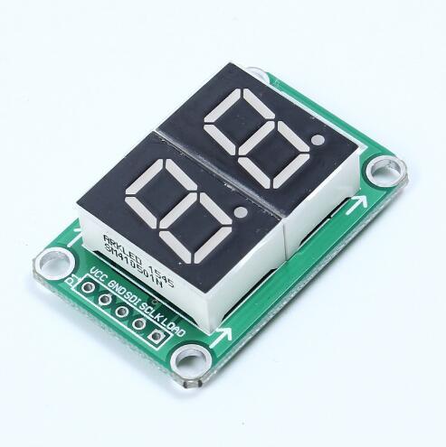 Free shipping!1pc 74HC595 Static Driving 2 Segment Digital Display Module Seamless Can Series 0.5-inch 2-bright Red