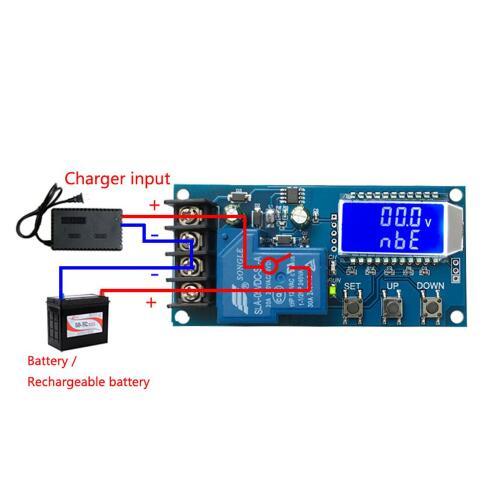 1pc Charging Control Module 30A LCD Display Storage Lithium Battery Charger Control Switch Protection Board 6-60V