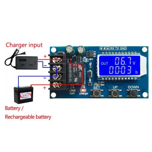 1 PCS XY-L10A 10A Lithium Battery Charge Controller Protection Board 6-60V LCD Display Module Digital full power off overcharge protection s