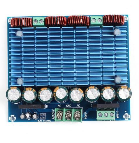 Free shipping!1pc Ultra High Power Digital Amplifier Module AC 24V Stereo TDA8954TH Dual Chip 2x420W XH-M252 Digital Power Amplifier Board