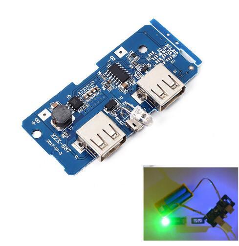 Free Shipping! 1PCS/LOT 5V 2A Power Bank Charger Module Charging Circuit Board Step Up Boost Power Supply Module Dual USB Output 1A Input